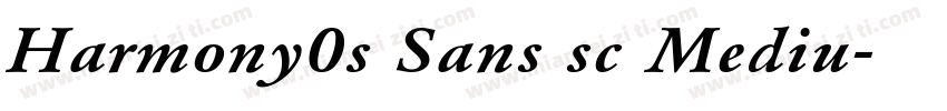 Harmony0s Sans sc Mediu字体转换